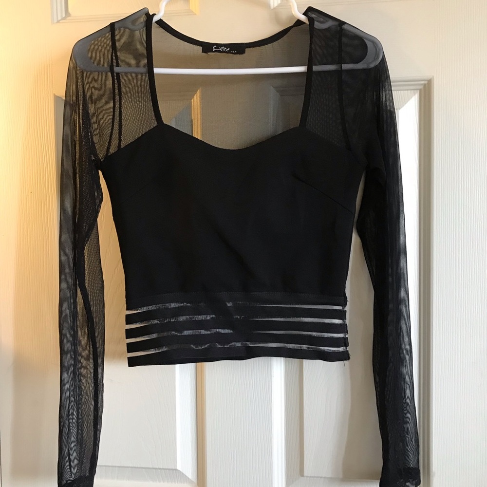 Black crop top